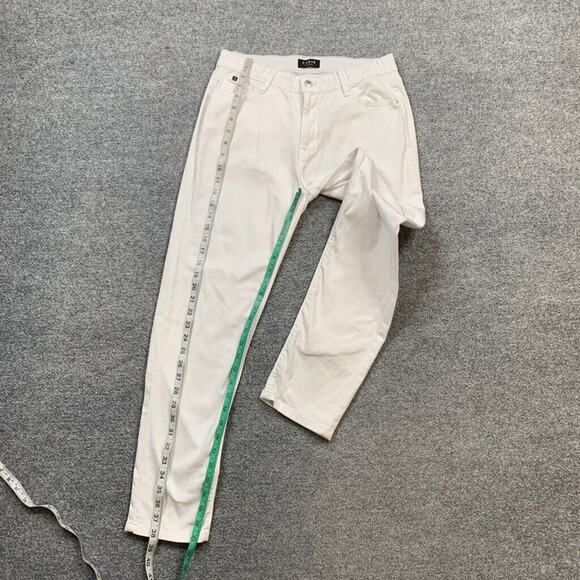 Curve Apparel Jeans Womens 10 White Denim Cotton Blend Stretch Curvy Straight - Picture 8 of 14